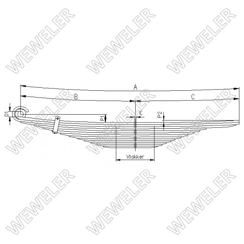 A124T296ZA75 - Пружина RVI Weweler A124T296ZA75, O.E. 5010239453