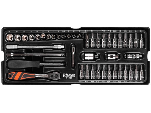 Набор торцевых ключей Richmann 1/4 дюйма, 44 шт.