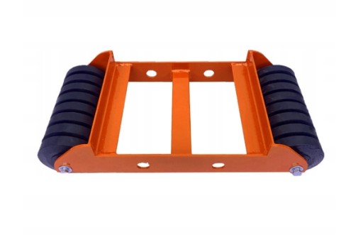 Сервисный ролик под сломанным колесом 2200 кг. Оранжевый роликовый эвакуатор.