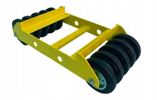 Роликовая тележка для мастерской, желтые колеса, 1500 кг, металлические и резиновые колеса, 16 см.