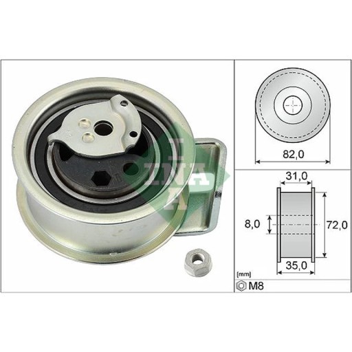 Натяжний ролик, ремінь ГРМ INA 531 0396 20