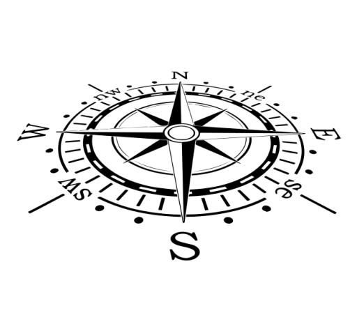 Роза ветров компас карта kamper4x4 150x90 наклейка