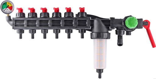 6-секційний спліттер HD + манометр Agroplast 228253