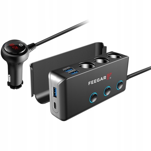 Разветвитель прикуривателя Feegar Ciga 200Вт 10А 12-24В USB