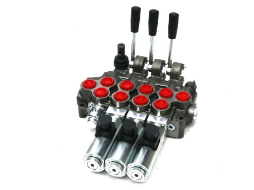 ROZ50-4-3RE1R24 - Гидрораспределитель (50 л/м) 4 сек. 3 секции управления Ручной электрический