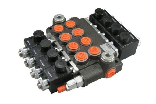 ROZDZIELACZ4E40 - 50L електричний чотирисекційний гідравлічний спліттер