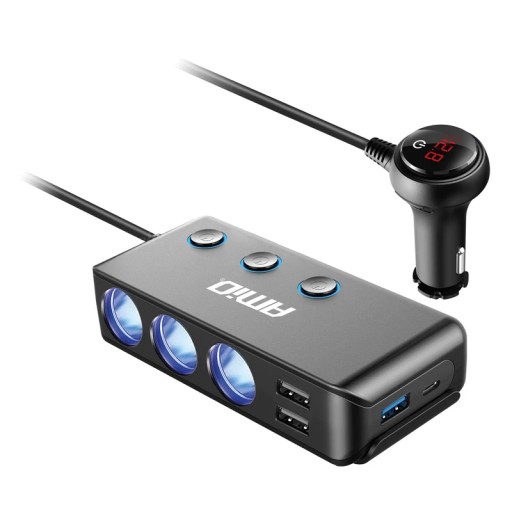 Розподільник, розгалужувач, трійник, прикурювач + вольтметр, зарядний пристрій