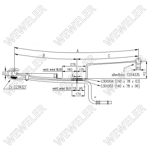 91994600, F020T614ZA75, 6743500506, 6743500406 - Rsor Mercedes Schomäcker 31994600, O.E. 6743500506