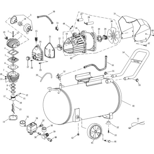 Патрубок выхода цилиндра компрессора TRAXOR K10 90/415 MA