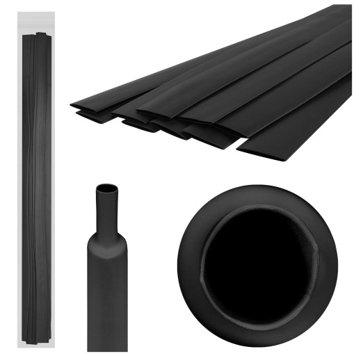 Термозбіжна трубка клей чорний 22/6 5м