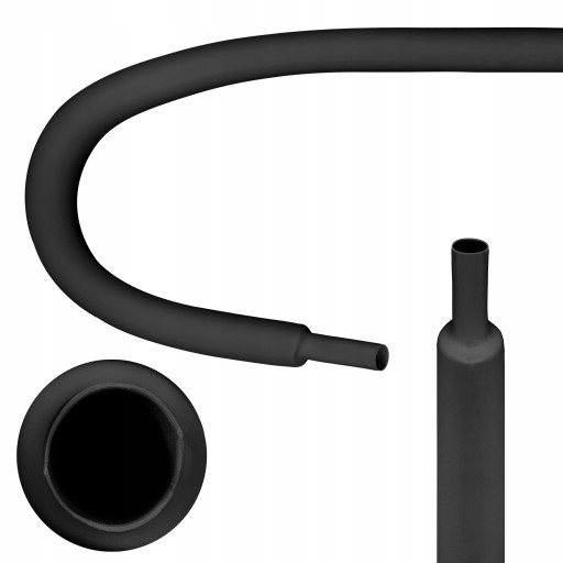 Термоусадочная трубка клей черный 6/2 10 м