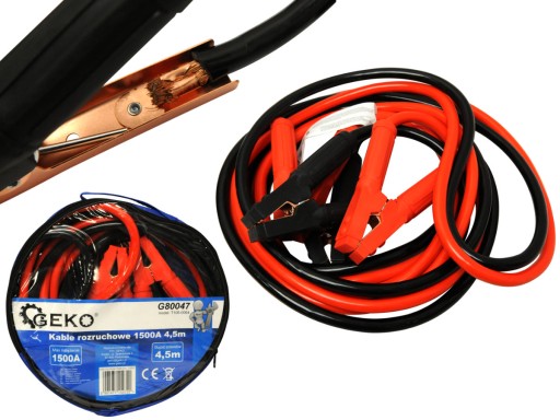 Автомобільні кабелі з'єднувальні дроти товсті 1500A поводи 2x 4,5 м