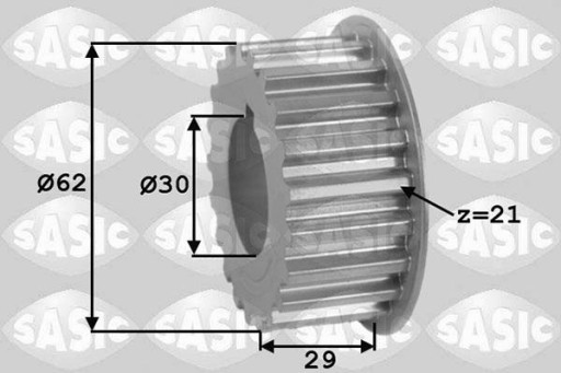 1600001 - SASIC 1600001 ШЕСТЕРНЯ КОЛЕНВАЛА SASIC