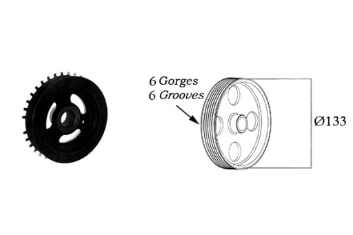 SAS2156040 - ШКИВ КОЛЕНВАЛА SASIC FORD FIESTA V GALAXY II MONDEO III