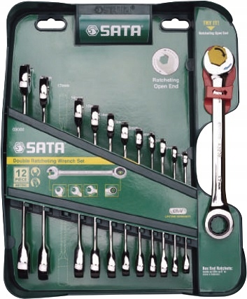 КЛЮЧІ КІЛЬЦЕВІ SATA з тріскачкою 12 шт 09066