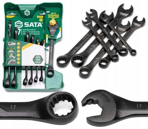 SATA KPL. НАБІР МЕТРИЧНИХ КЛЮЧІВ КОМБІНОВАНИХ З ХРАПОВИКОМ ST47530