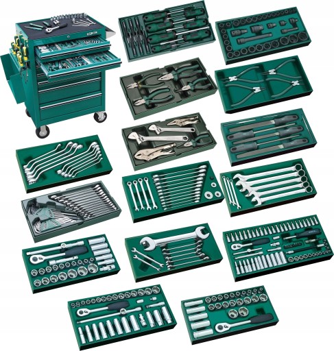 SATA TOOL TROLLEY SERVICE WORKSHOP CABINET 7 ЯЩИКІВ 299 ШТ. 09928