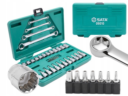 НАБІР SATA 35 БІТ З РОЗЕТКАМИ 1/4”, 3/8” ТА КЛЮЧАМИ E-TORX ST09010SJ