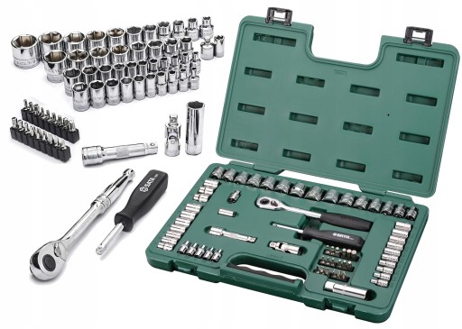 НАБІР РОЗЕТОК SATA 65 ГАЙКОВИХ КЛЮЧІВ 1/4