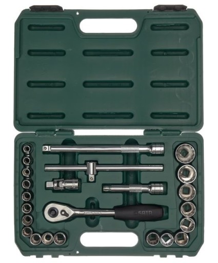 SATA Набор из 24 торцевых ключей и 12-гранных головок, метрические 1/2