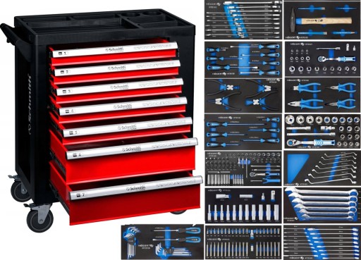 SCHMITH HOGERT HT7G058 ТЕЛЕЖКА ДЛЯ МАСТЕРСКИХ, ИНСТРУМЕНТАЛЬНЫЙ ШКАФ, 252 шт.