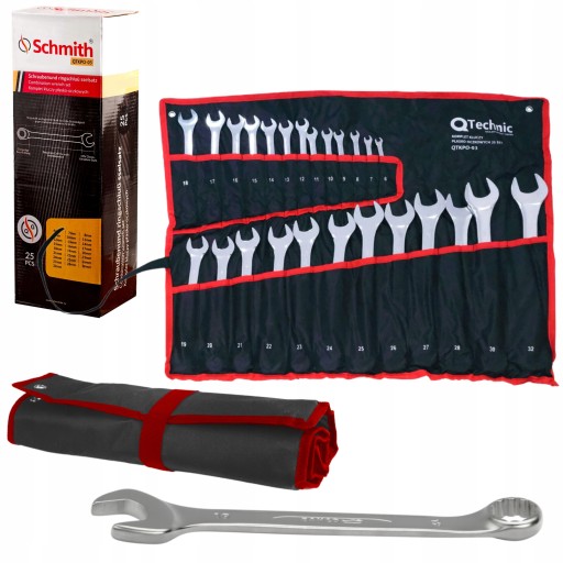 SCHMITH НАБІР КЛЮЧІВ КОМБІНАЦІЙНИХ 6-32мм 25 шт. Q-TECHNIC PLATCH