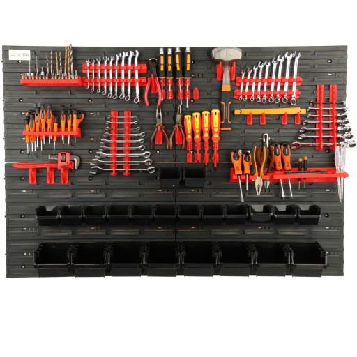 ДОШКА ДЛЯ ІНСТРУМЕНТІВ НАСТІННА МАЙСТЕРНЯ 115X78 СМ 22 ЛОТКА ГАРАЖНА ПОЛИЦЯ