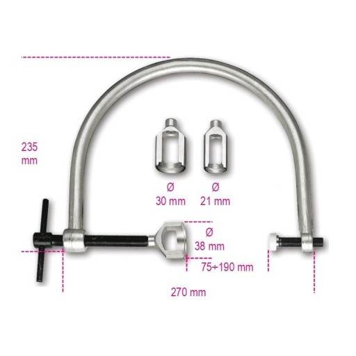 Рукоятка пружини клапана 75 - 190мм з набором 3 щелепи 21-38мм 1452к бета