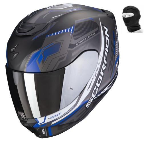 ШЛЕМ СКОРПИОН EXO-391 HAUT MATT BK-SIL-BLUE L