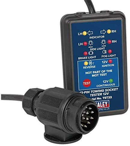 SEALEY 12V тестер для перевірки електричних розеток, 13 і 7 контактів