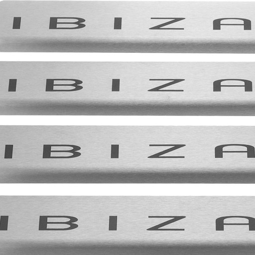 SEAT IBIZA MK5 KJ Накладки на пороги з нержавіючої сталі 304, чорні, матові