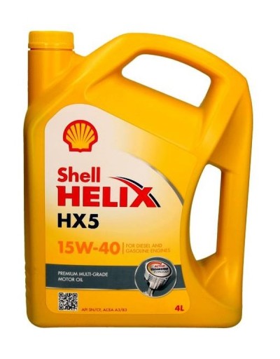 SHELL МАСЛО SHELL 15W40 4L HELIX HX5 SL / CF