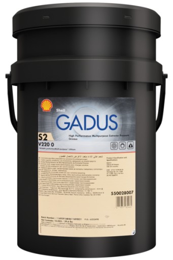 SHELL GREASE GADUS S2 V220 0 18KG ЛІТІЙ / SHELL