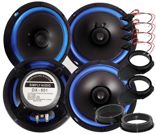 SIMPLY AUDIO BASS SPEAKERS VW PASSAT B6 B7 CC ПЕРЕДНІ + ЗАДНІ