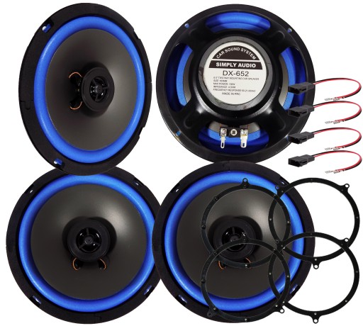 SIMPLY AUDIO ДВОСПОЛОЖНІ ДИНАМІКИ 4 ШТ. AUDI A6 C5 ПЕРЕДНІ + ЗАДНІ ПРОСТАВКИ