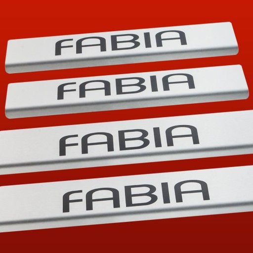 SKODA FABIA MK2 Накладки на пороги з нержавіючої сталі 304, чорні, матові