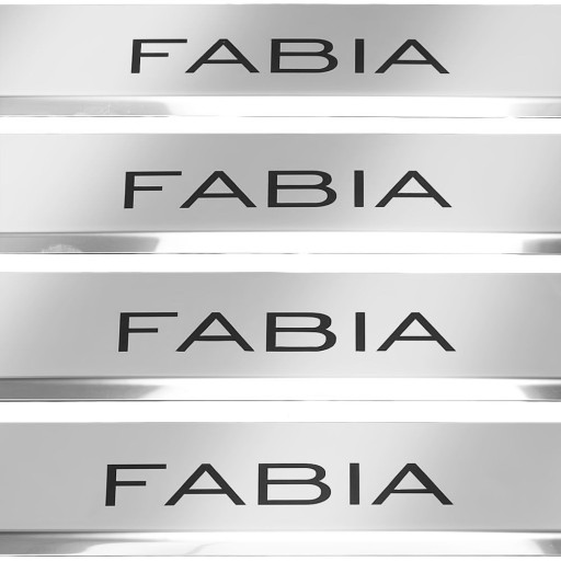 SKODA FABIA MK3 Накладки на пороги з нержавіючої сталі 304, глянцеве покриття
