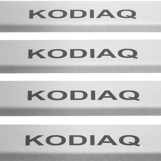 SKODA KODIAQ Накладки на пороги из нержавеющей стали 304, черные, матовые.