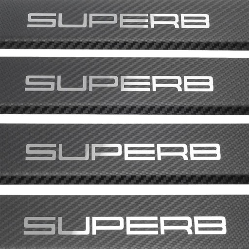 SKODA SUPERB MK3 Накладки на пороги из нержавеющей стали 304 Carb Finish