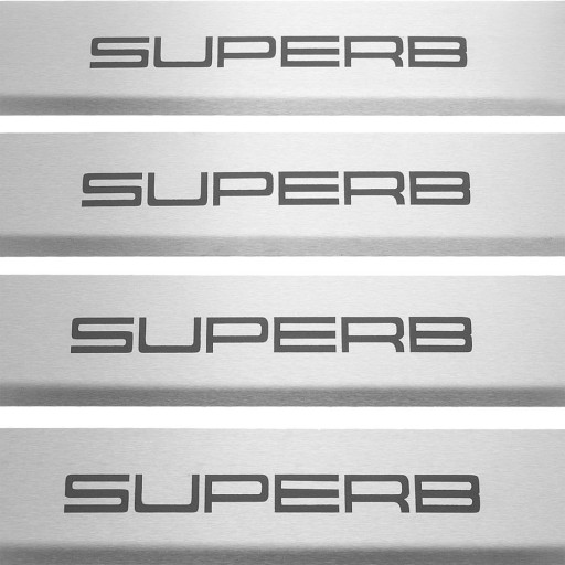 SKODA SUPERB MK3 Накладки на пороги з нержавіючої сталі 304, чорні, матові