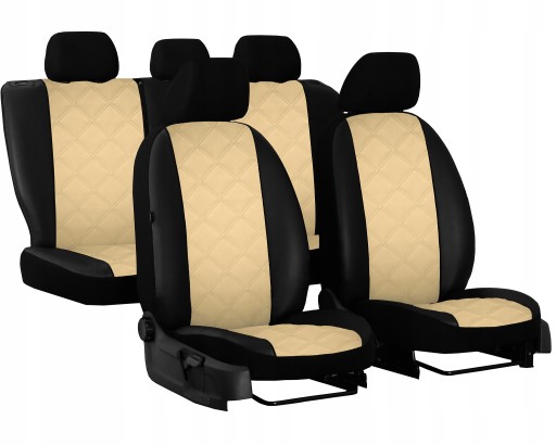 КОМПЛЕКТ АВТОМОБІЛЬНИХ ЧОХЛІВ З ТИСНУВАННЯМ ШКІРИ для SKODA FABIA IV