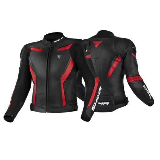 ЧОЛОВІЧА ШКІРЯНА СПОРТИВНА КУРТКА SHIMA CHASE RED 52