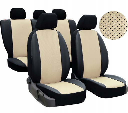 КОМПЛЕКТ ШКІРЯНИХ АВТОМОБІЛЬНИХ ЧОХЛІВ ДЛЯ SKODA FABIA IV