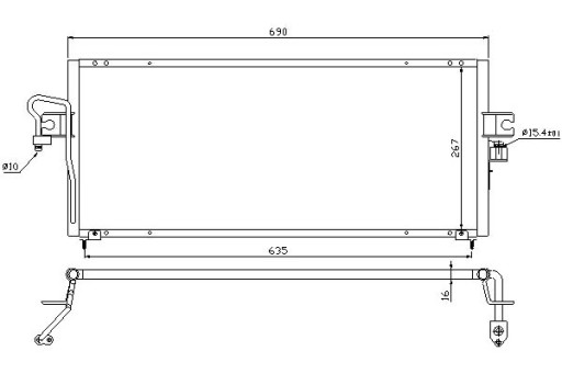 94494 - КОНДЕНСАТОР КОНДИЦІОНА NISSAN ALMERA I 1.4-2.0D 09