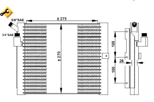 NRF53823/RS1 - КОНДЕНСАТОР КОНДИЦИОНЕРА ВОЗДУХА PORSCHE 911 911 SPEEDSTER 9