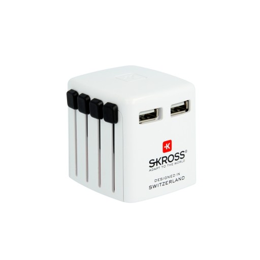 SKROSS - Дорожный адаптер - USB зарядное устройство 2xUSB 2400 мА