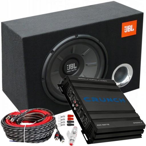 JBL 1000W MDF + Crunch бас коробка + кабелі