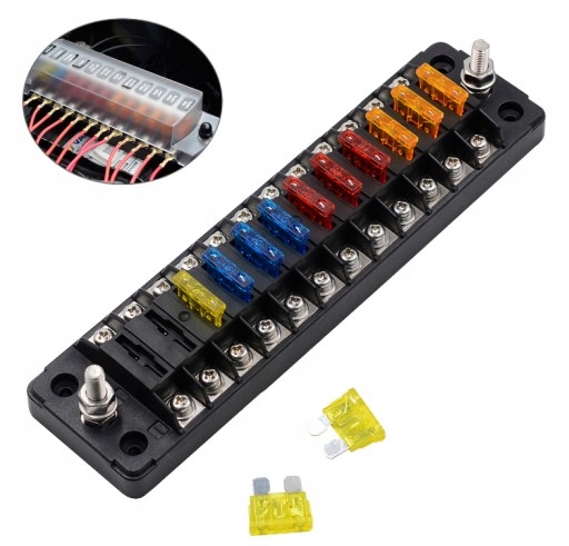 FB1902 - БЛОК ПРЕДОХРАНИТЕЛЕЙ UNIVALX12 РОЗЕТКА КОРПУС