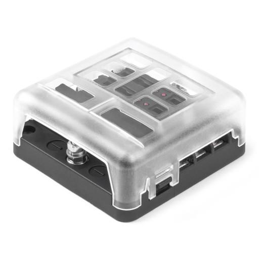 03038 - Коробка запобіжників 6 гнізд з негативною рейкою
