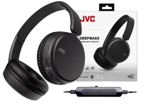 БЕСПРОВОДНЫЕ НАКЛАДНЫЕ НАУШНИКИ JVC HAS-36W-BU BT с BLUETOOTH